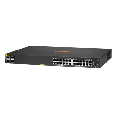 HPE Aruba Networking Aruba 6000 24G Class4 PoE 4SFP 370W Géré L3 Gigabit Ethernet (10 100 1000) Connexion Ethernet, supportant