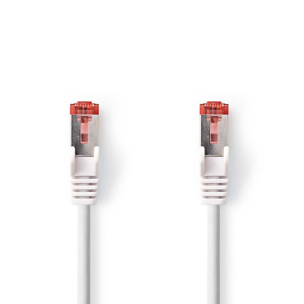 Nedis CCGL85221WT75 câble de réseau Rouge, Blanc 7,5 m Cat6 S FTP (S-STP)
