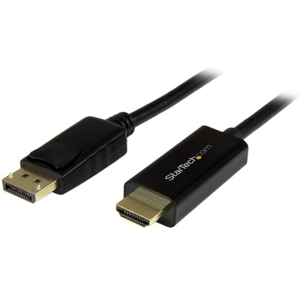 StarTech.com Câble DisplayPort vers HDMI 2m - 4K 30Hz - Adaptateur DP vers HDMI - Convertisseur pour Moniteur DP 1.2 à HDMI -