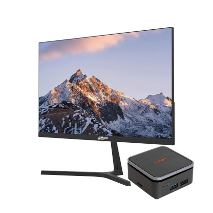 Kit  UC LIVA Q2 N4120 4Go 64G EMMC W11 + Ecran Dahua 27 pouces | ECP Grossiste informatique