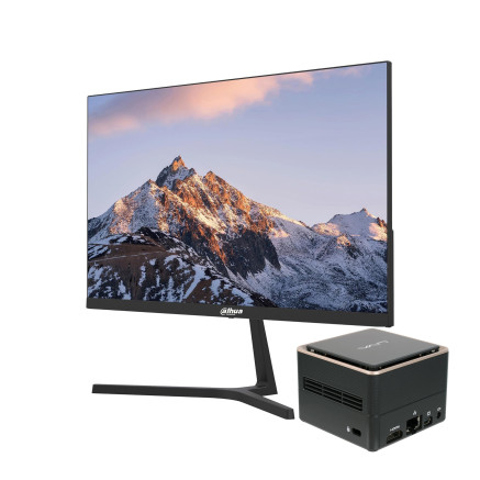 Kit UC mini PC LIVA Q3 Plus AMD V1650B 8Go 128G EMMC + Ecran Dahua 27 pouces | ECP Grossiste informatique
