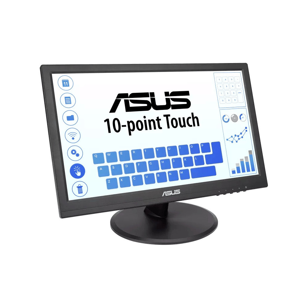 ASUS VT168HR écran plat de PC 39,6 cm (15.6") 1366 x 768 pixels WXGA LED Écran tactile Noir