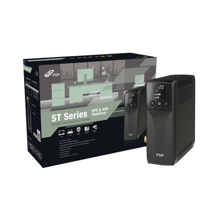 FSP ST 1200 alimentation d'énergie non interruptible Interactivité de ligne 1,2 kVA 720 W 4 sortie(s) CA