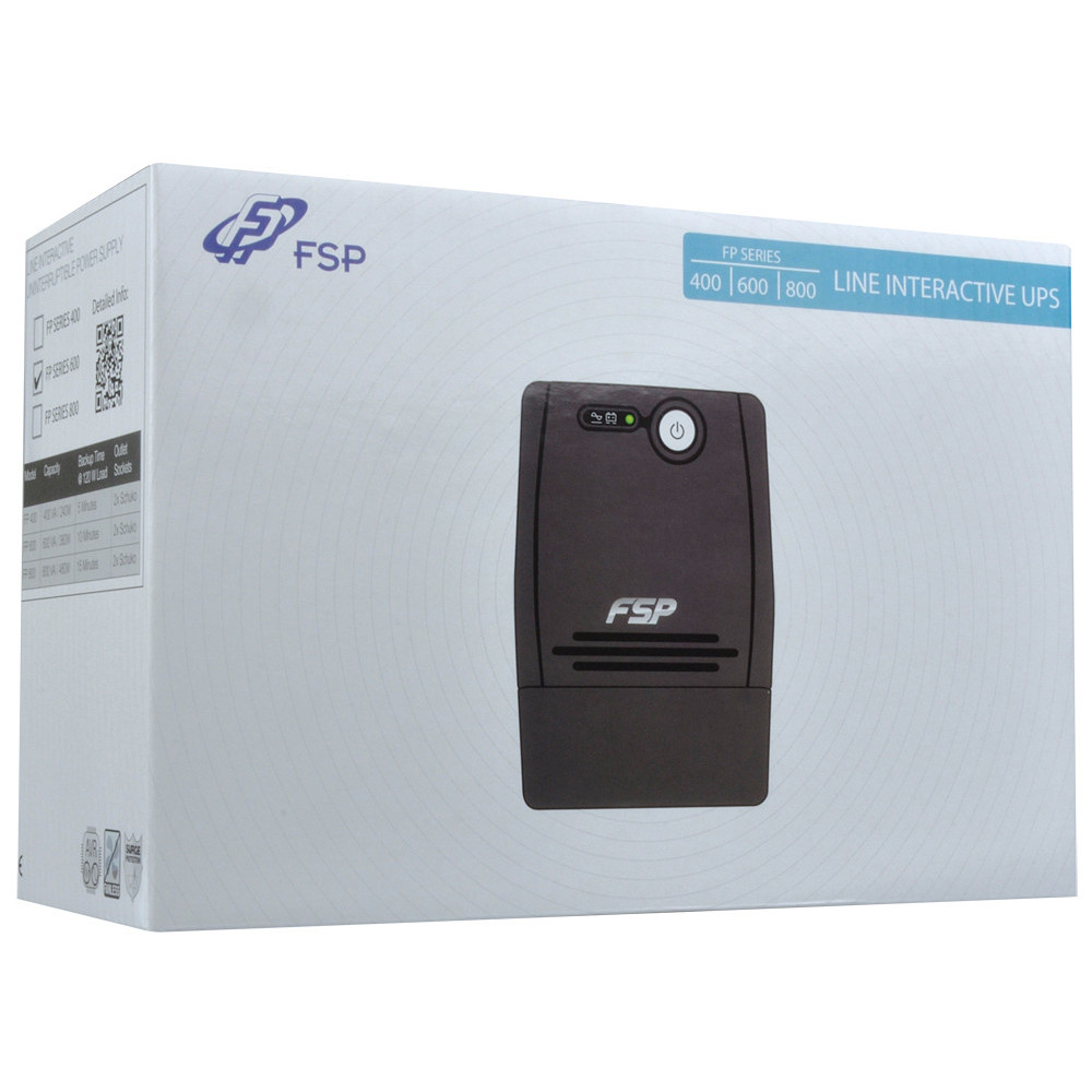 FSP FP 800 alimentation d'énergie non interruptible 0,8 kVA 480 W 2 sortie(s) CA