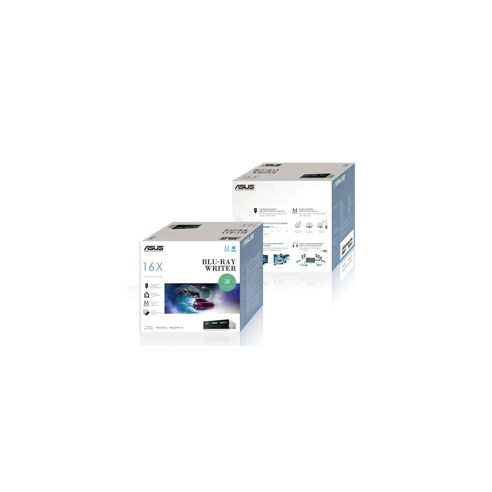 ASUS BW-16D1HT Retail Silent lecteur de disques optiques Interne Blu-Ray RW Noir