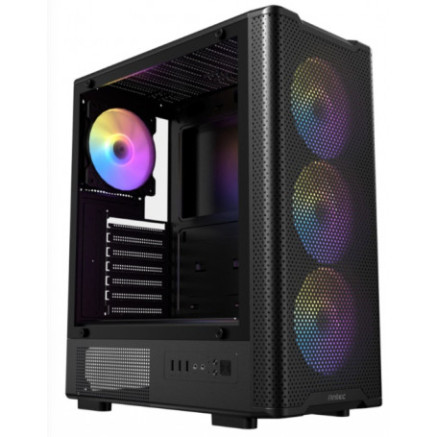 Antec VX310 - Moyen Tour - ATX - MATX - MITX - 4 ventilateurs 120 mm ARGB inclus - Fenetre en verre trempe  - pas d'alimentation