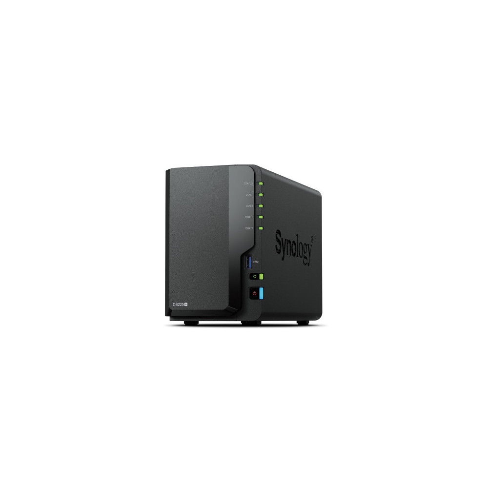 Synology DS225+ 2 Bay NAS Bureau Intel® Celeron® J4125 2 Go DDR4 Synology DSM Noir Synology DS225+ 2 Bay NAS Bureau Intel® Celeron® J4125 2 Go DDR4 Synology DSM Noir
