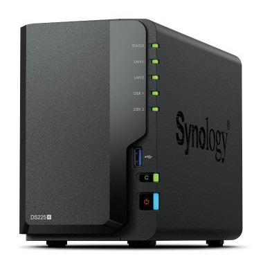 Synology DS225+ 2 Bay NAS Bureau Intel® Celeron® J4125 2 Go DDR4 Synology DSM Noir