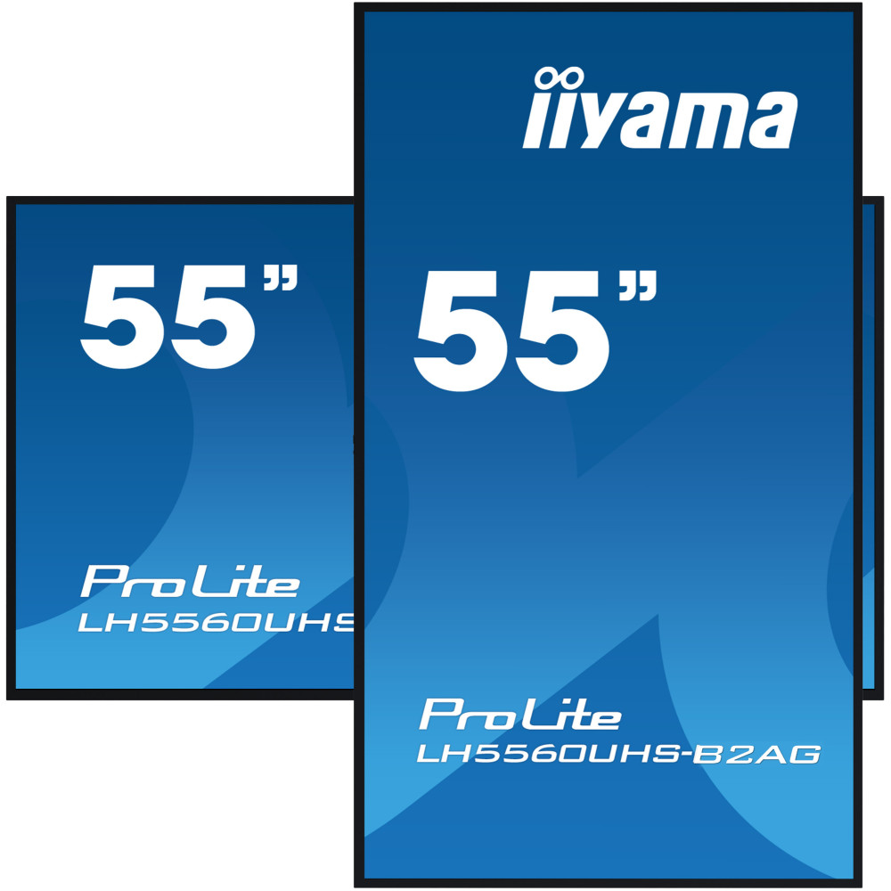 iiyama LH5560UHS-B2AG Écran d'affichage dynamique Carte A numérique 139,7 cm (55") LED Wifi 500 cd m² 4K Ultra HD Noir Intégré