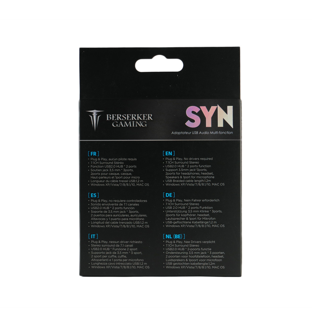 ADAPT. GAMING SYN USB SON 7.1 EXTERNE MULTIPORTS,compatible PC, Playstation 4 | ECP Grossiste informatique