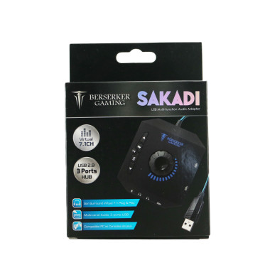 ADAPT. GAMING SAKADI USB SON 7.1 EXTERNE MULTIPORTS,compatible PC, Playstation 4 | ECP Grossiste informatique