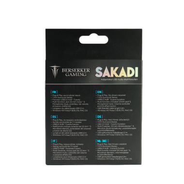ADAPT. GAMING SAKADI USB SON 7.1 EXTERNE MULTIPORTS,compatible PC, Playstation 4 | ECP Grossiste informatique