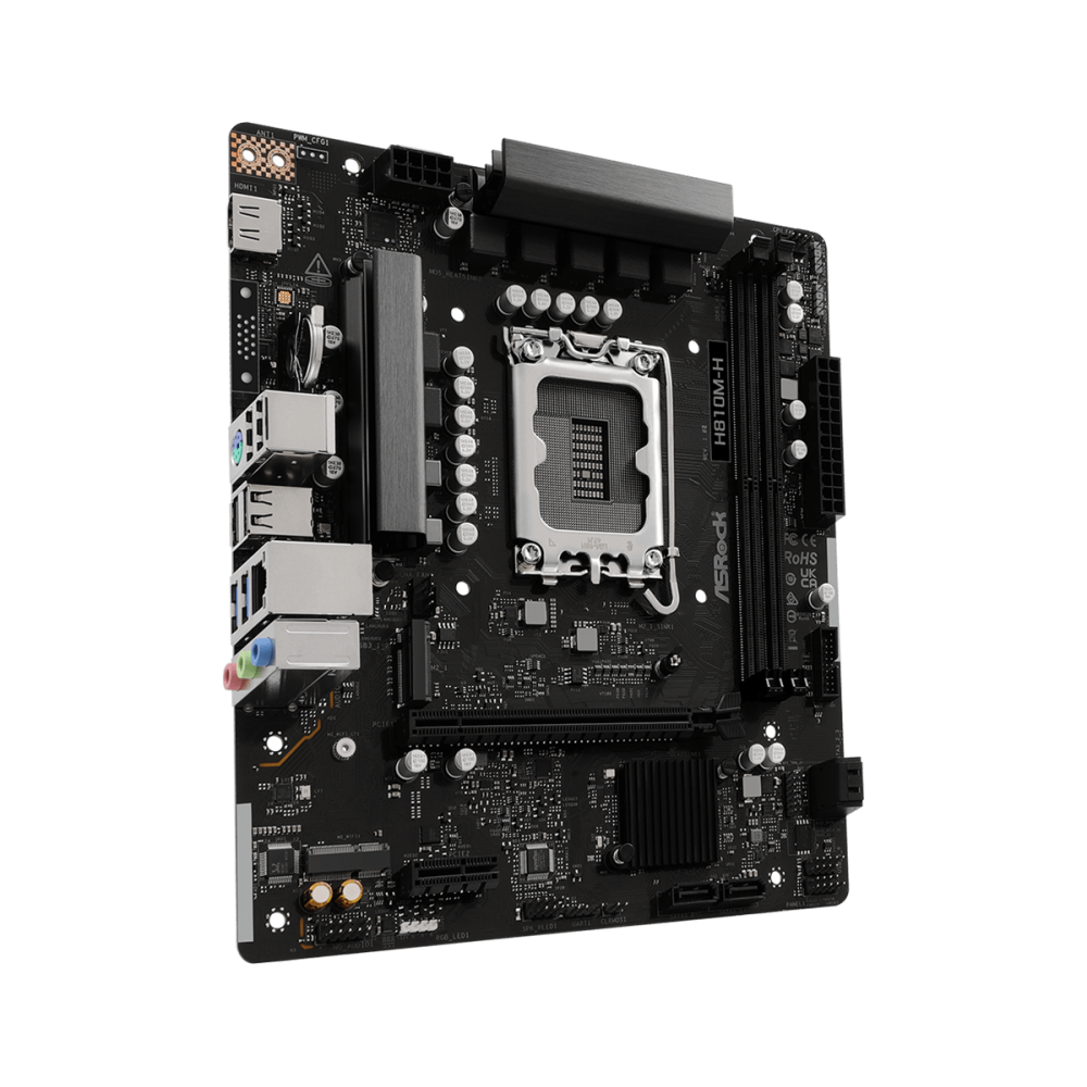 Asrock H810M-H - Carte mère MATX - Intel LGA 1851 - 2x DDR5 - HDMI | ECP Grossiste informatique