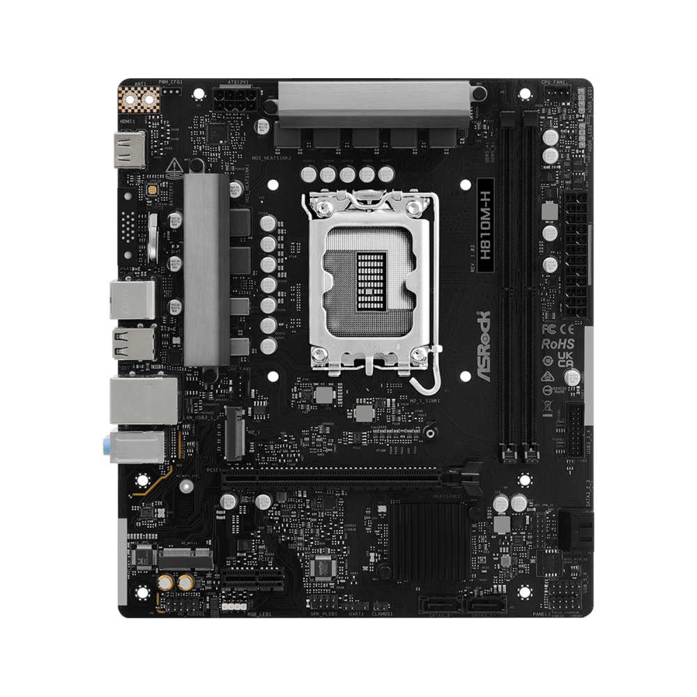 Asrock H810M-H - Carte mère MATX - Intel LGA 1851 - 2x DDR5 - HDMI | ECP Grossiste informatique