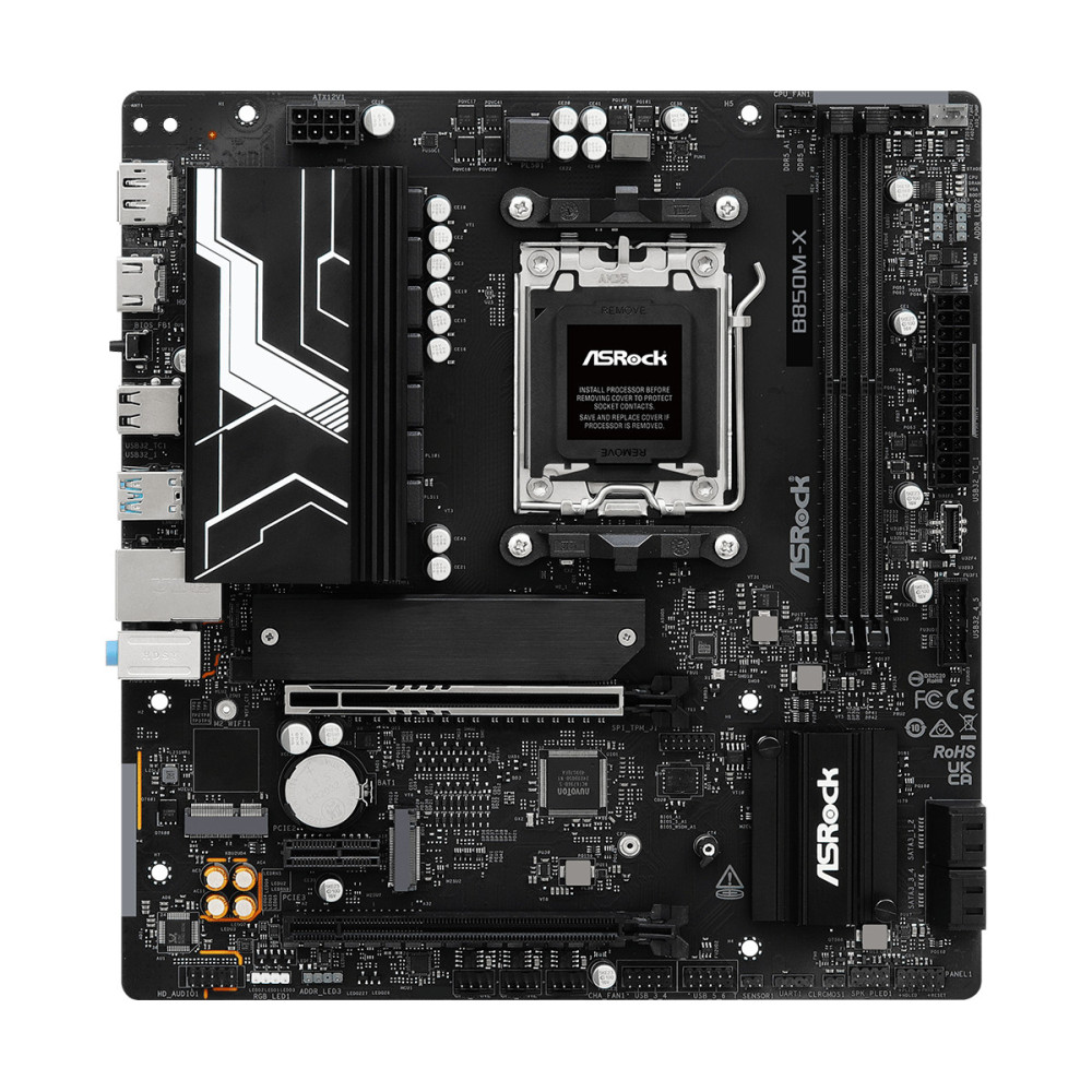 Asrock B850M-X R2.0 AMD B850 Emplacement AM5 micro ATX Asrock B850M-X R2.0 AMD B850 Emplacement AM5 micro ATX