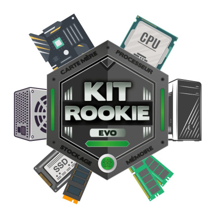 KIT ROOKIE B EVO - HKC S1 Plus 430W + H610M S2H V2 + I3-14100 + 16Go DDR5 + 1 To NVMe