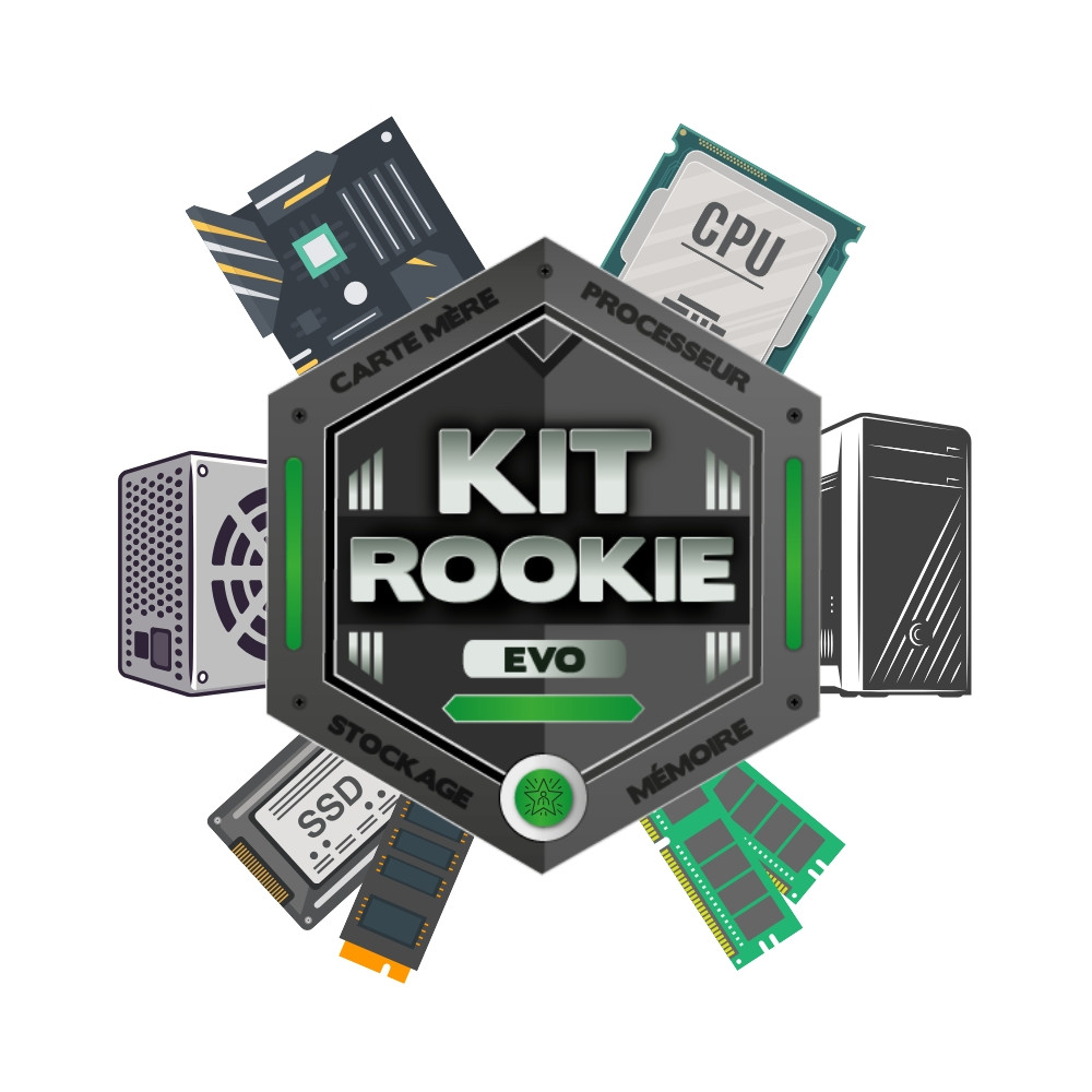 KIT ROOKIE B EVO - HKC S1 Plus 430W + H610M S2H V2 + I3-14100 + 16Go DDR5 + 1 To NVMe KIT ROOKIE B EVO - HKC S1 Plus 430W + H610M S2H V2 + I3-14100 + 16Go DDR5 + 1 To NVMe
