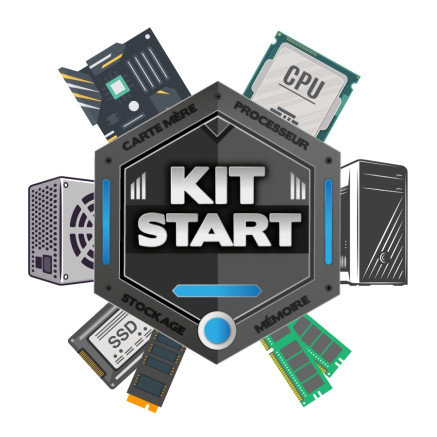 KIT START B - H610M H V3 DDR4 + i3-12100 + 8Go DDR4 + 480Go SSD NVMe