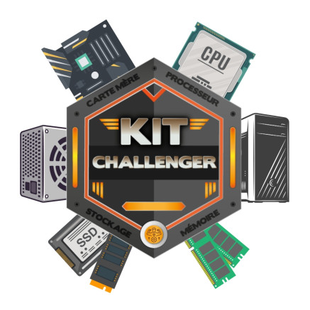 KIT Challenger  B - B760 GAMING X + I5-12400 + DDR5-4800 / 8Go + E100 / 480Go