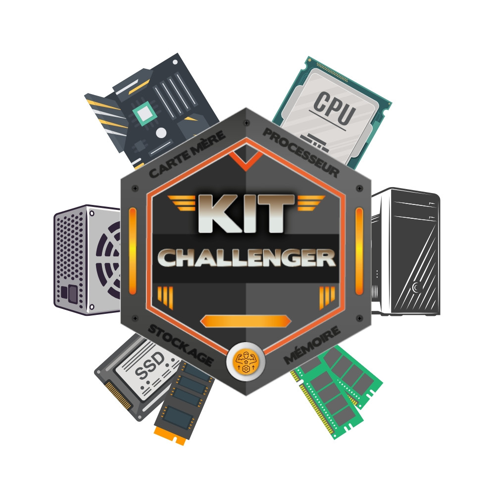 KIT Challenger B - B760 GAMING X + I5-12400 + DDR5-4800 / 8Go + E100 / 480Go KIT Challenger B - B760 GAMING X + I5-12400 + DDR5-4800 / 8Go + E100 / 480Go