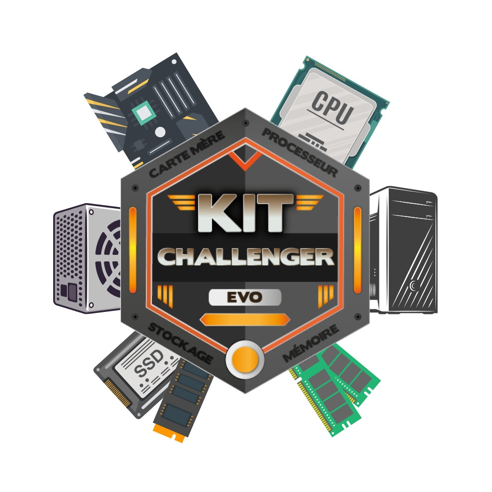 KIT Challenger EVO - Carte mère B760 GAMING X + CPU Intel I5-14400F + RAM DDR5-5600 / 32Go + SSD E1 | ECP Grossiste informatique KIT Challenger EVO - Carte mère B760 GAMING X + CPU Intel I5-14400F + RAM DDR5-5600 / 32Go + SSD E1 | ECP Grossiste informatique