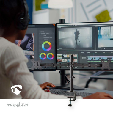 Nedis MMDOS110BK support d'écran plat pour bureau 81,3 cm (32") Noir