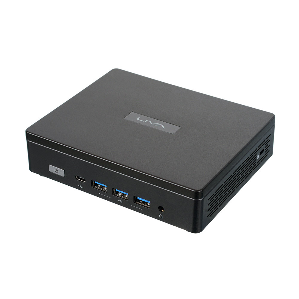 ECS EliteGroup LIVA Z5 PLUS - Mini PC Barebone - CPU Intel Core i5-1335U - 2x DDR4 - M.2 - 2x HDMI - DisplayPort - Wifi - Noir