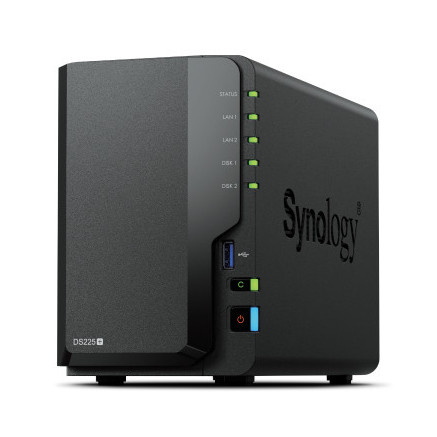 Synology DS225+ 2 Bay NAS Bureau Intel® Celeron® J4125 2 Go DDR4 Synology DSM Noir