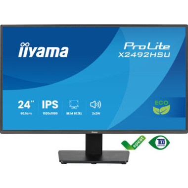 IIYAMA X2492HSU-B1 (ProLite) - 24p IPS FHD 3ms 350cd/m² , HDMI-DP, 2USB 2x2W Noir | ECP Grossiste informatique