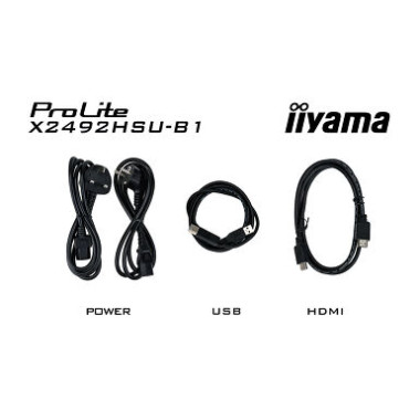 IIYAMA X2492HSU-B1 (ProLite) - 24p IPS FHD 3ms 350cd/m² , HDMI-DP, 2USB 2x2W Noir | ECP Grossiste informatique