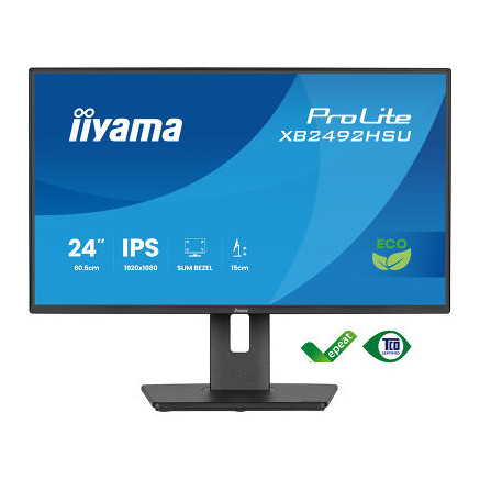 IIYAMA XB2492HSU-B1 (ProLite) - 24p IPS FHD 3ms 350cd/m² , HDMI-DP, 2USB 2x2W Réglable Noir | ECP Grossiste informatique