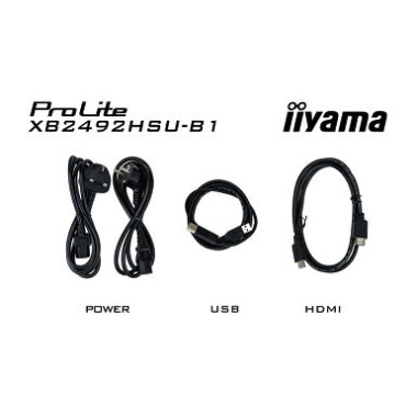 IIYAMA XB2492HSU-B1 (ProLite) - 24p IPS FHD 3ms 350cd/m² , HDMI-DP, 2USB 2x2W Réglable Noir | ECP Grossiste informatique