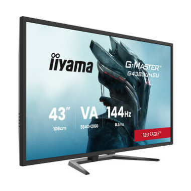 IIYAMA G4380UHSU-B2 (Red Eagle) - 42,5p VA UHD 144Hz 0.3ms 550cd/m² 2HDMI-2DP 4USB 2x7W Noir | ECP Grossiste informatique