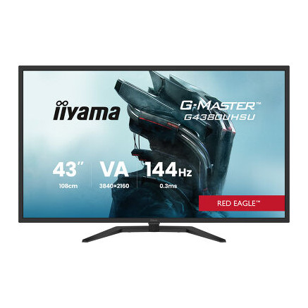 IIYAMA G4380UHSU-B2 (Red Eagle) - 42,5p VA UHD 144Hz 0.3ms 550cd/m² 2HDMI-2DP 4USB 2x7W Noir | ECP Grossiste informatique
