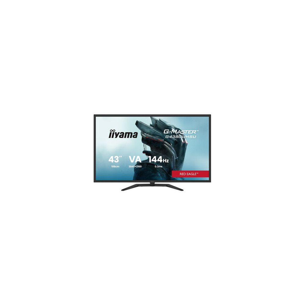 IIYAMA G4380UHSU-B2 (Red Eagle) - 42,5p VA UHD 144Hz 0.3ms 550cd/m² 2HDMI-2DP 4USB 2x7W Noir | ECP Grossiste informatique