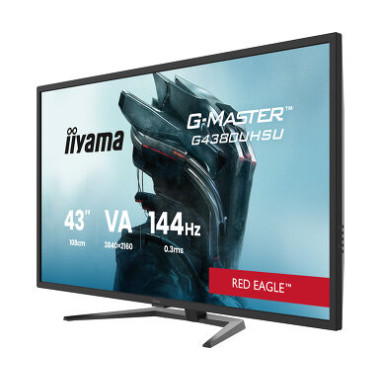 IIYAMA G4380UHSU-B2 (Red Eagle) - 42,5p VA UHD 144Hz 0.3ms 550cd/m² 2HDMI-2DP 4USB 2x7W Noir | ECP Grossiste informatique