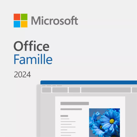 Microsoft Office Famille 2024 - Dématérialisé (mail) - 1 PC/MAC - Français - Officiel