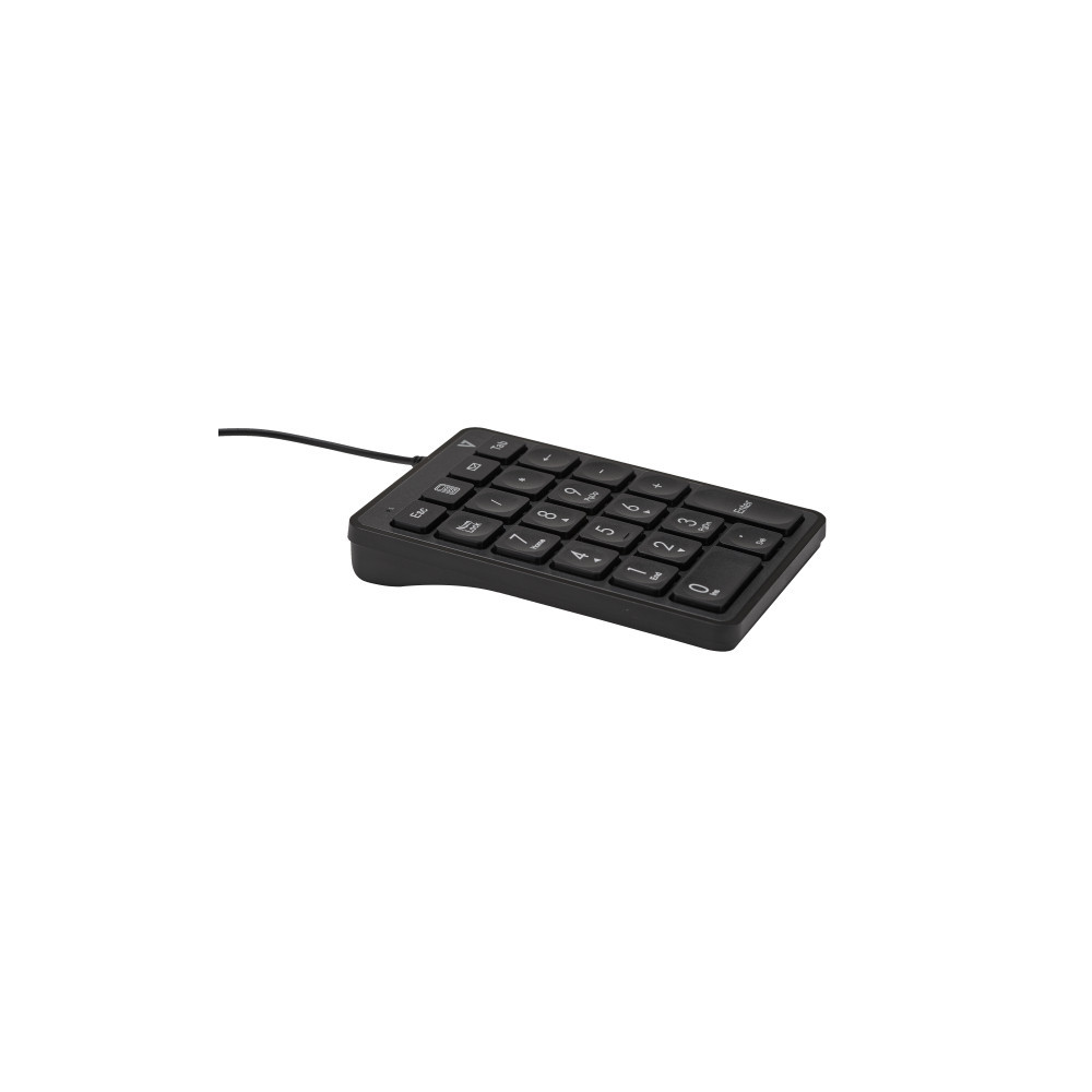 V7 Pavé numérique filaire USB KP350 - 22 touches - Calculatrice, Tabulation, Touches de raccourci de retour arrière - Câble de