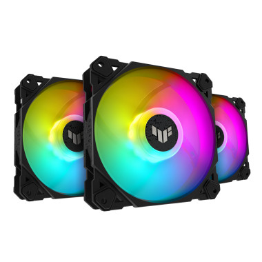 ASUS TUF Gaming TF120 ARGB Fan - Triple Fan Kit with ARGB Controller Boitier PC Refroidisseur d'air 12 cm Noir