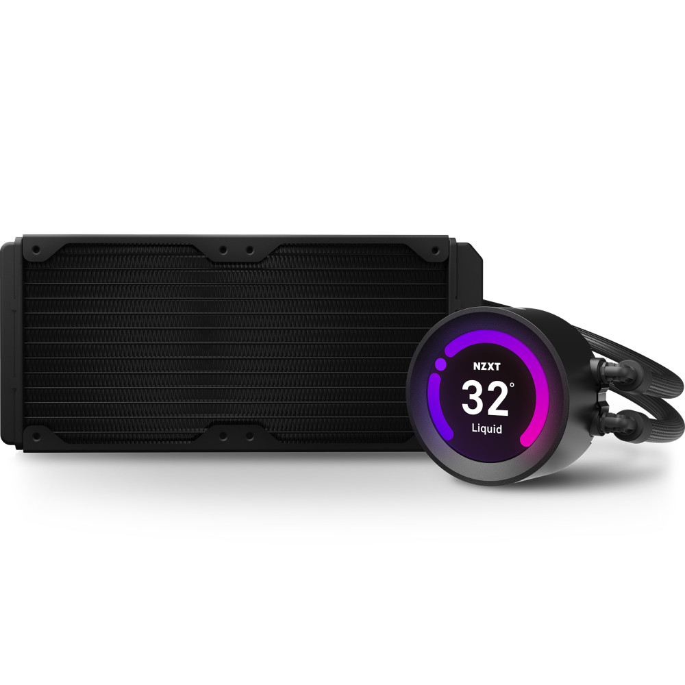 NZXT RL-KRZ53-01 système de refroidissement d’ordinateur Processeur Refroidisseur de liquide tout-en-un 12 cm Noir