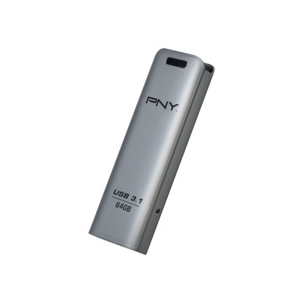 PNY FD64GESTEEL31G-EF lecteur USB flash 64 Go 3.2 Gen 1 (3.1 Gen 1) Acier inoxydable