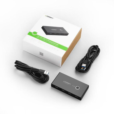 Ugreen 30768 hub & concentrateur USB 3.2 Gen 1 (3.1 Gen 1) Type-A 5000 Mbit s Noir