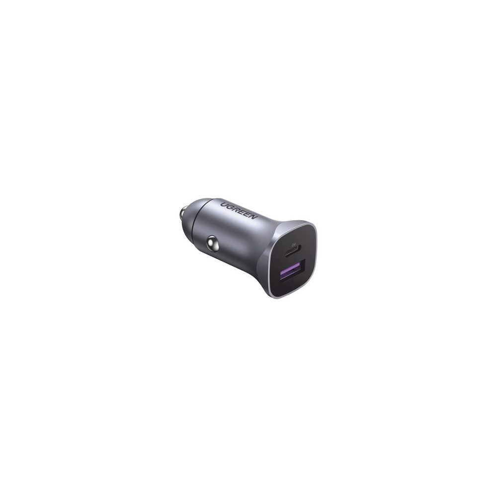 Ugreen 40858 chargeur d'appareils mobiles Universel Aluminium Allume-cigare Charge rapide Auto
