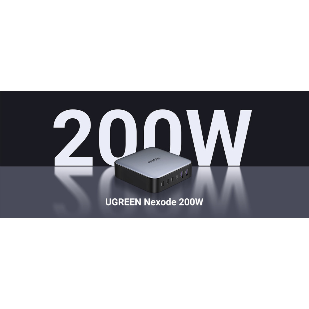 Ugreen Nexode Universel Noir, Gris Secteur Charge rapide Intérieure