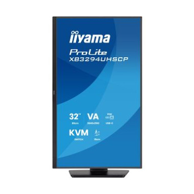 IIYAMA XB3294UHSCP-B1 (Prolite) - 31,5p VA 4K 400cdm² 2ms 2HDMI-1DP USB-C x1 (PD 95W) USB-C DOCK 2 | ECP Grossiste informatique