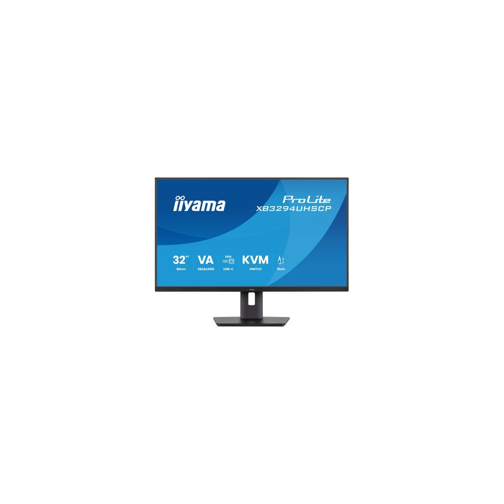IIYAMA XB3294UHSCP-B1 (Prolite) - 31,5p VA 4K 400cdm² 2ms 2HDMI-1DP USB-C x1 (PD 95W) USB-C DOCK 2 | ECP Grossiste informatique