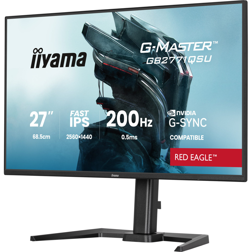 iiyama GB2771QSU-B1 écran plat de PC 68,6 cm (27") 2560 x 1440 pixels Wide Quad HD Noir iiyama GB2771QSU-B1 écran plat de PC 68,6 cm (27") 2560 x 1440 pixels Wide Quad HD Noir