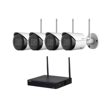 KIT DAHUA - 4 CAMERA IP BULLET FIXE WIFI + NVR 4 CANAUX WIFI 2To | ECP Grossiste informatique