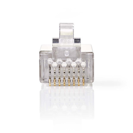 Nedis CCGB89307ME connecteur de fils RJ45 Transparent