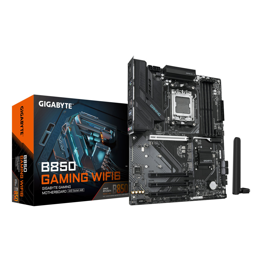 GIGABYTE B850 GAMING WIFI6 Carte Mère - AMD Ryzen 9000 Series CPUs, VRM numérique 6+2+2 phases, jusqu'à 8200MHz DDR5 (OC), GIGABYTE B850 GAMING WIFI6 Carte Mère - AMD Ryzen 9000 Series CPUs, VRM numérique 6+2+2 phases, jusqu'à 8200MHz DDR5 (OC),